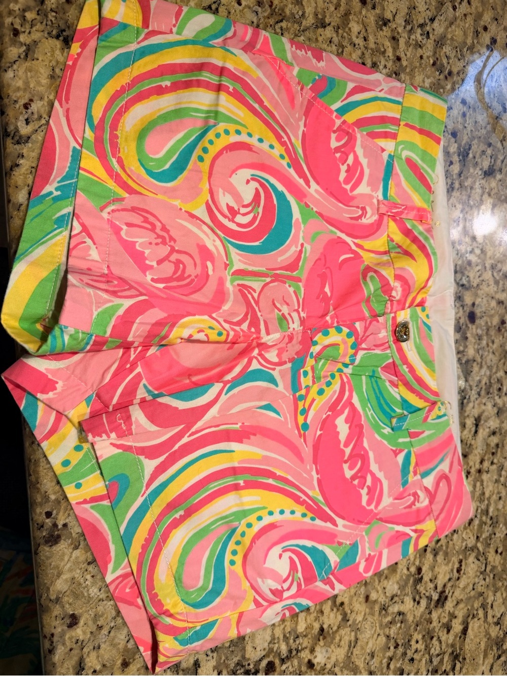 Lily Pulitzer Callahan Pink Multicolor Pastel Floral Shorts 3 inch